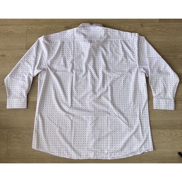 Shaquille O'Neal 2XLG Big Fit Cooling Dress Shirt 18.5 34/35 2XL White Stretch - Picture 8 of 8